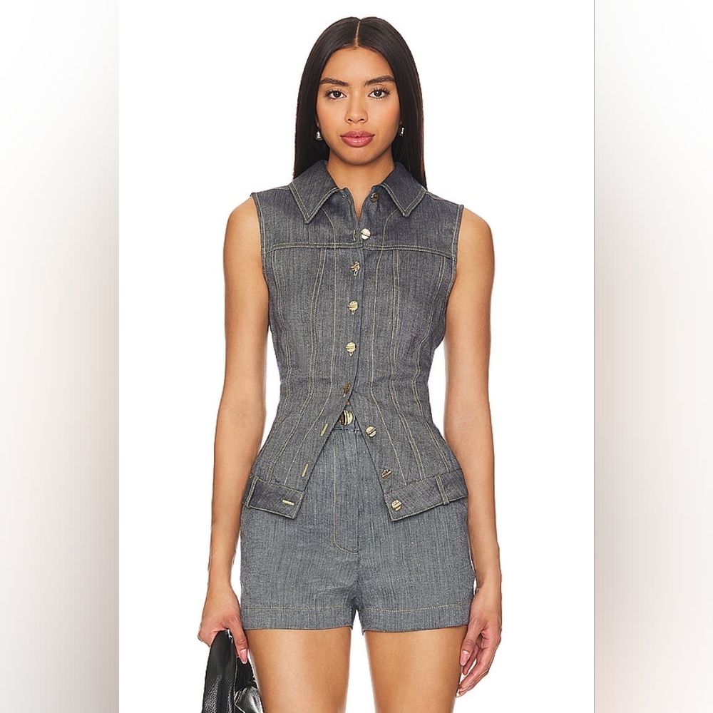 Matthew Bruch Denim Linen Set